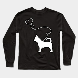 dog cute chihuahua heart Long Sleeve T-Shirt